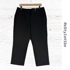 WHITE HOUSE BLACK MARKET Womens Size 14 Pant Slim Crop Fit Cropped Style Stretch